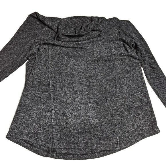 Anthropologie Saturday Sunday Top Large Turtleneck A-line Poly-blend Tunic Grey - Picture 5 of 8